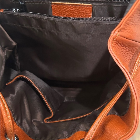 Coolcy - Elegant Brown Leather Backpack NWOT.    CG main image 8